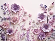The Pattern Features Delicate Wildflowers In An Elegant Style. Opt For A Soft And Dreamy Color Scheme With Pale Blues, Lavenders, And Blush Pinks The Composition Should Feel Light And Airy