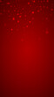 Beautiful snowfall christmas background. Subtle flying snow flakes and stars on christmas red background. Beautiful snowfall overlay template. Vertical vector illustration.