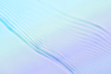 Wall Mural - The texture of the water is tinted in blue and lilac colors. Bright summer sea pattern.