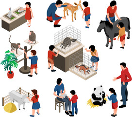 Poster - Isometric Mini Zoo Set