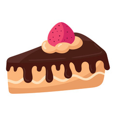 Wall Mural - dessert slice cake icon