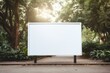 © gankevstock - blank billboard in city park square