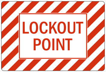 Wall Mural - Lock out sign and labels