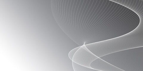 The abstract background with gradation of wavy lines black and white tone, used as brochures, banners
