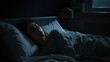 Cognitive behavioral therapy for insomnia. Depressed young woman in bed cant sleep from insomnia. Sleepless woman lying in bed at home
