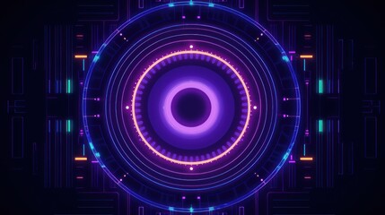 Wall Mural - a future technologies and motherboard chipset background photo