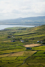 Fields And Farms Along The Coast Near Waterville; County Kerry, Ireland