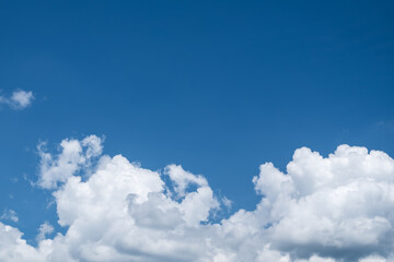 Canvas Print - beautiful blue sky with white clouds.