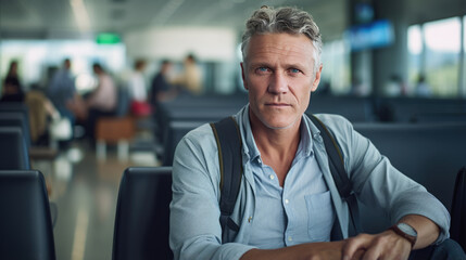 Poster - Portrait of a man in the airport