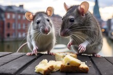 Rats On Wooden Table
