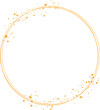 Glittery gold circle frame