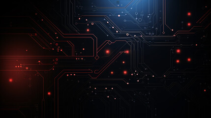 Wall Mural - Dark background for technology, electronic circuit concept