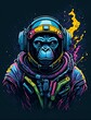 monkey astronaut in space fantacy