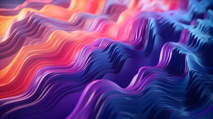pastel neon wavy 3d background colorful generated with ai