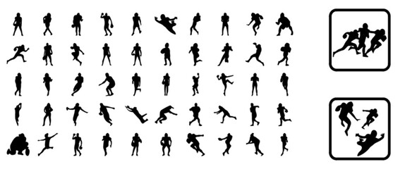 Wall Mural - Football (sport player set)