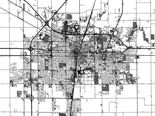 greyscale vector city map of champaign illinois in the united states of america with with water, fie
