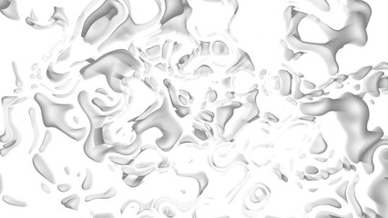 Wall Mural - The curved shape wavy texture surface is constantly reflected glossy liquid background