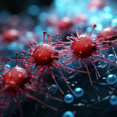 close-up photo of the virus