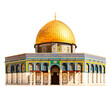 canvas print picture - The Dome of the Rock in Jerusalem, isolated object, transparent background