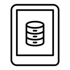 Poster - Outline Tablet server icon