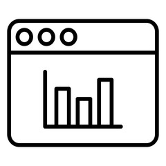 Sticker - Outline Web Analytics icon