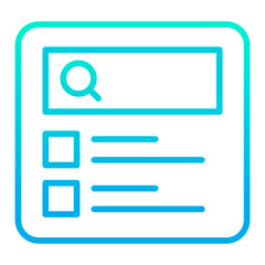 Canvas Print - Outline gradient Web Search icon