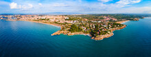 Tarragona City Aerial Panoramic View In Spain