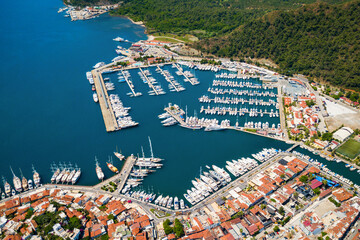 Wall Mural - Marmaris aerial view in Turkey