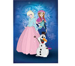 Ice Princess and snowman, kids illustration