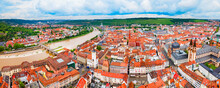 Wurzburg Old Town Aerial Panoramic View
