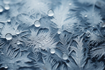 Sticker - A close-up shot captures the textured surface of a frozen pond, displaying the intricate patterns formed by ice crystals. Generative Ai.