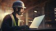 © WS Studio 1985 - Civil Engineering working on laptop in the construction site