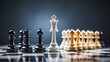 © WS Studio 1985 - chess pieces on the chessboard. generative ai