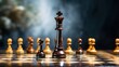 © WS Studio 1985 - chess pieces on the chessboard. generative ai