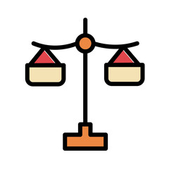 Wall Mural - Justice Law Scale Icon