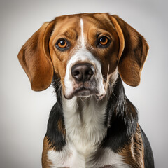 Canvas Print - cute brown black and white beagle