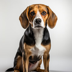 Poster - cute brown black and white beagle