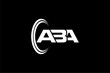 ABA creative letter logo design vector icon illustration