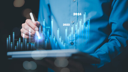 Aufkleber - concept of finance and investment ,profit growth management ,financial graphical and statistical analysis ,Stock and currency fund management ,bank interest management ,high return investment