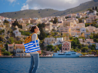 Wall Mural - Travel to Greece, Mediterranean islands outside tourist season