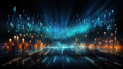 Data Technology Seamless Background, Abstract Digital Network