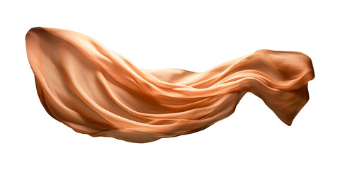 Wall Mural - Chocolate  silk fabric floating on white