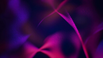 Wall Mural - christmas glowing abstract waves fractal curves blurred fine particles - video loop animation backgr
