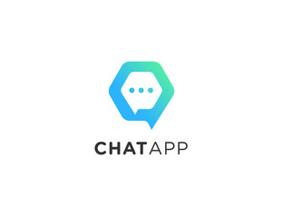 Wall Mural - Modern Chat app logo design