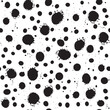Black Blots,  Decorative vector seamless pattern. Repeating background. Tileable wallpaper print.