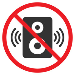 Vector illustration of don't turn up the sound icon in dark color and transparent background(PNG).