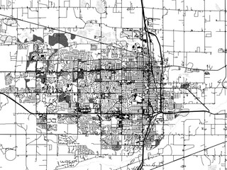 greyscale vector city map of greeley colorado in the united states of america with with water, field