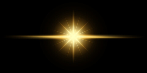 Wall Mural - glittering vector particles on black background. golden sparkling lights. christmas holiday glow par