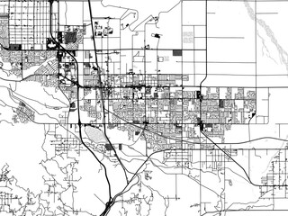 greyscale vector city map of palmdale california in the united states of america with with water, fi