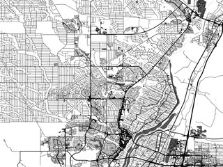 greyscale vector city map of rio rancho new mexico in the united states of america with with water, 